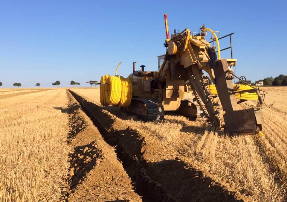 Drainage terrain agricole dans la Meuse